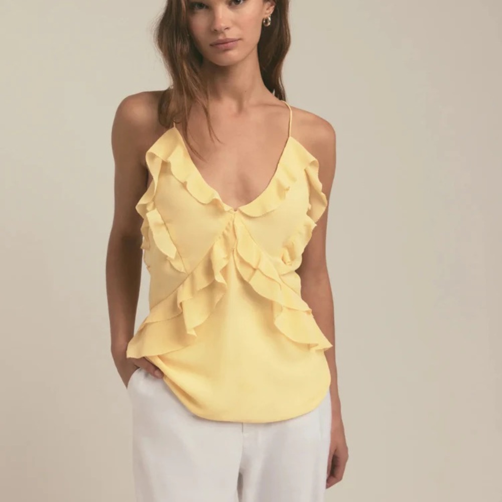 NWT Favorite Daughter Who Me? Top in Yellow